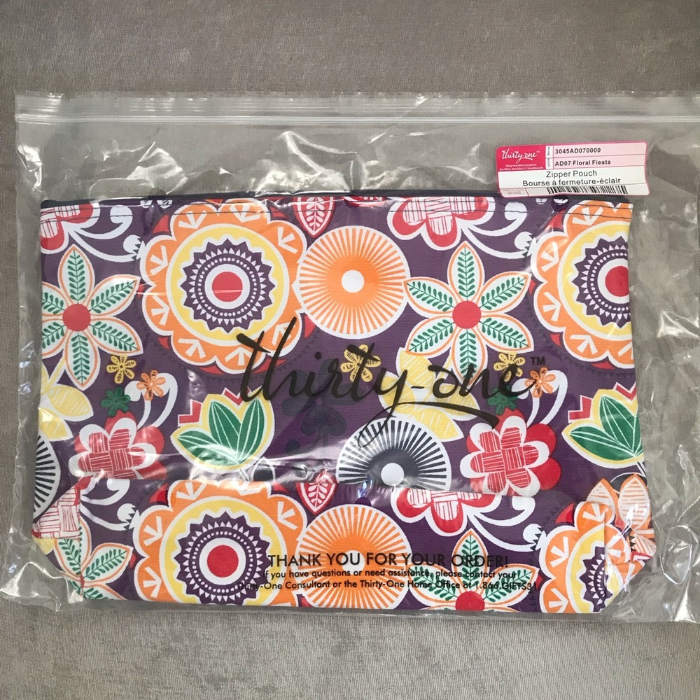 Thirty One Floral Zipper Pouch